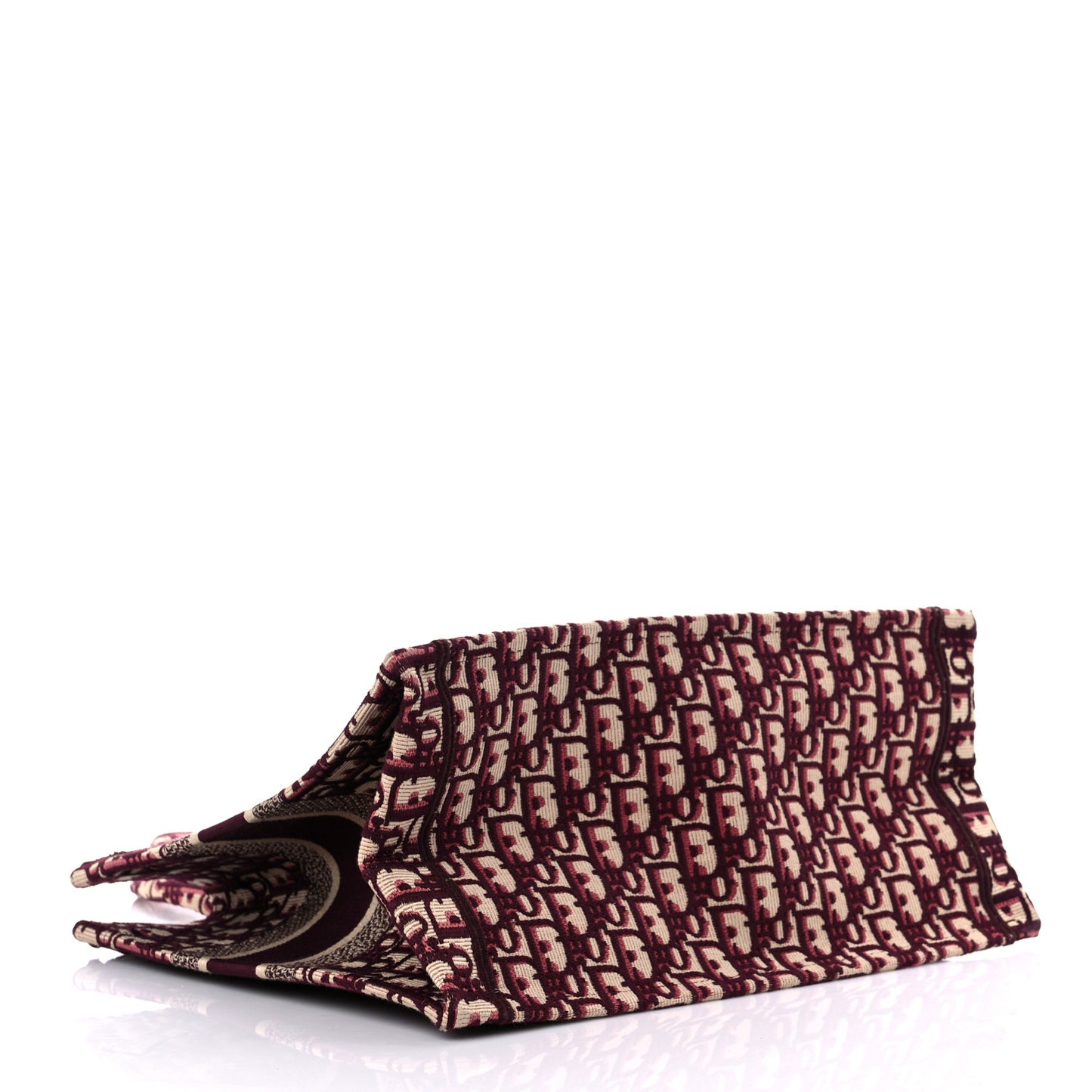 Oblique Medium Book Tote Burgundy Multicolor