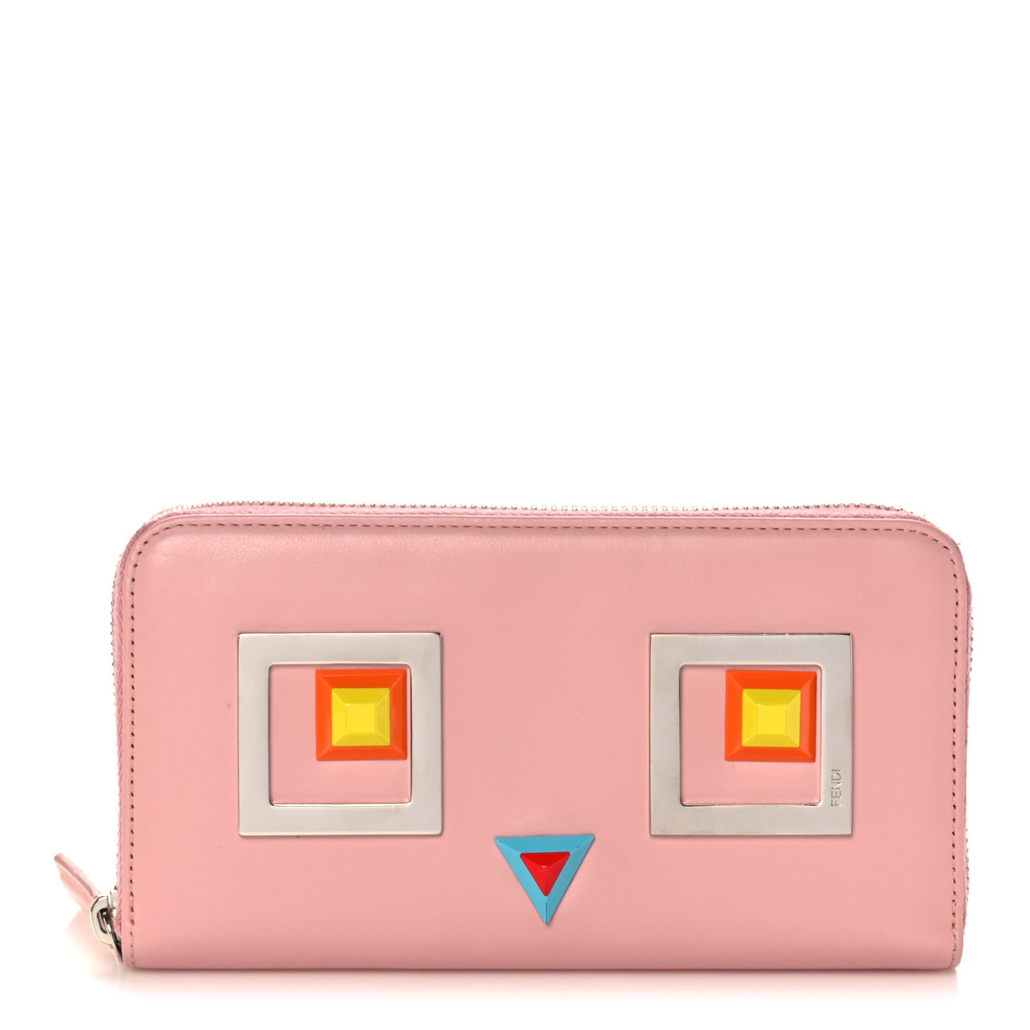 Vitello Century Hypnoteyes Zip Around Wallet Bubblegum