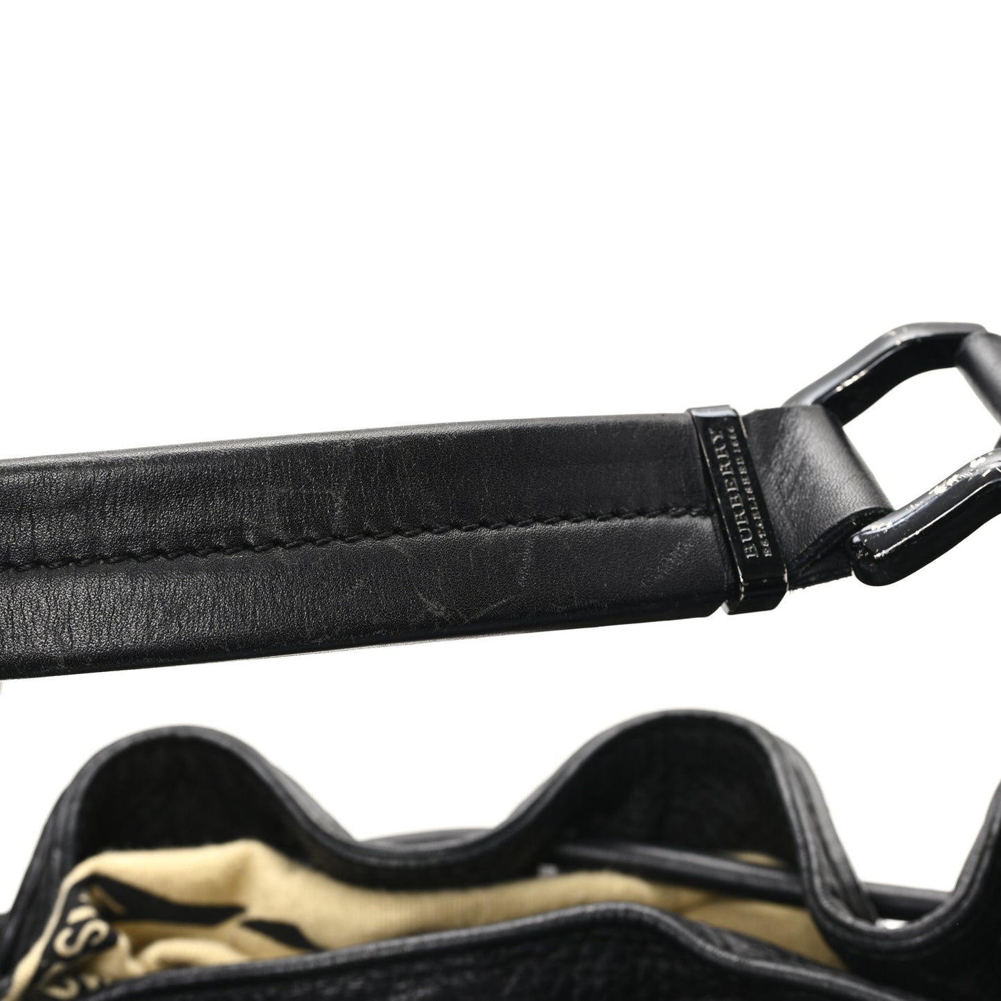 Calfskin Mason Warrior Studded Hobo Black