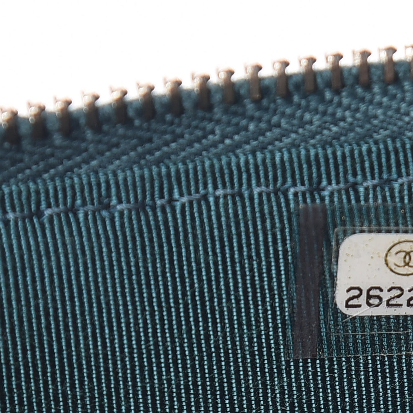 Caviar Quilted Classic Flat Wallet Pouch Dark Turquoise