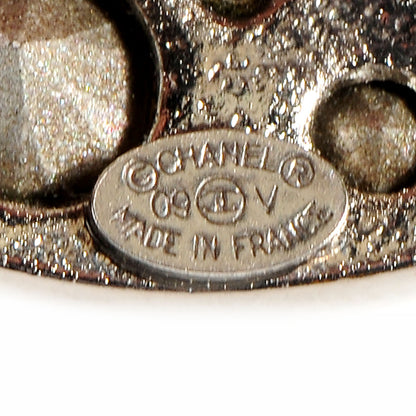 Chanel Swarovski Crystal CC Brooch Silver 3 of 4