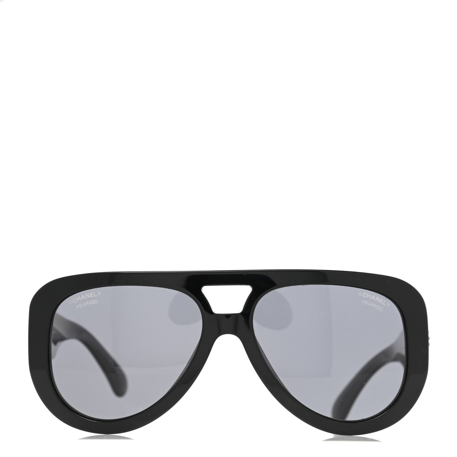 Chanel Resin Polarized Sunglasses 5423-B Black 2 of 8
