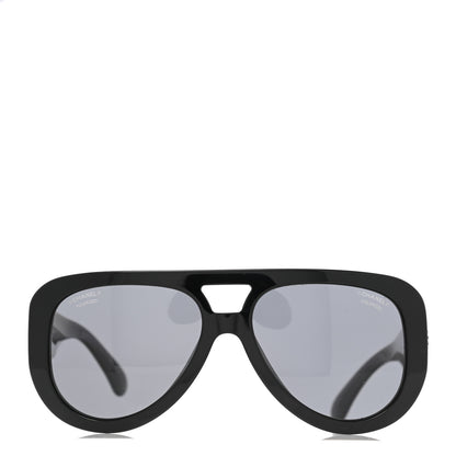 Chanel Resin Polarized Sunglasses 5423-B Black 2 of 8