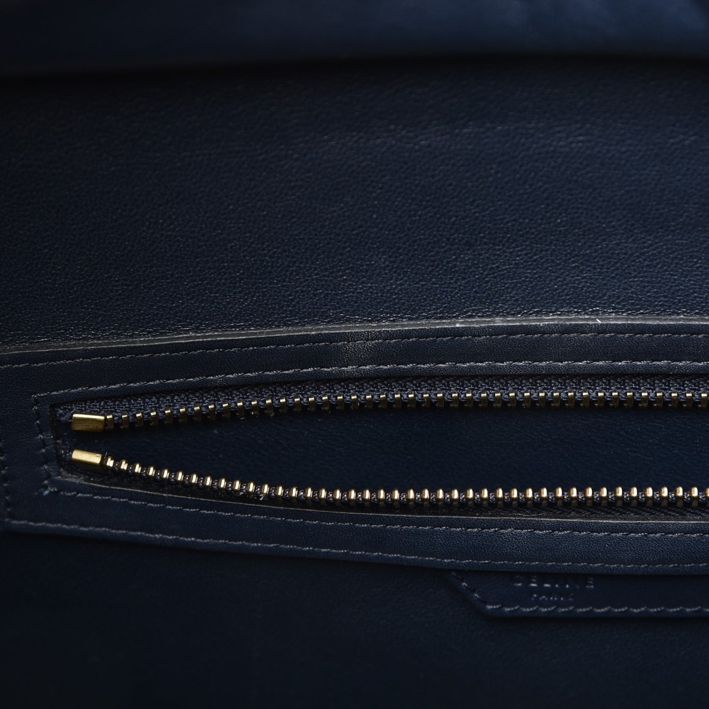 Smooth Calfskin Striped Cotton Canvas Mini Luggage Navy Blue