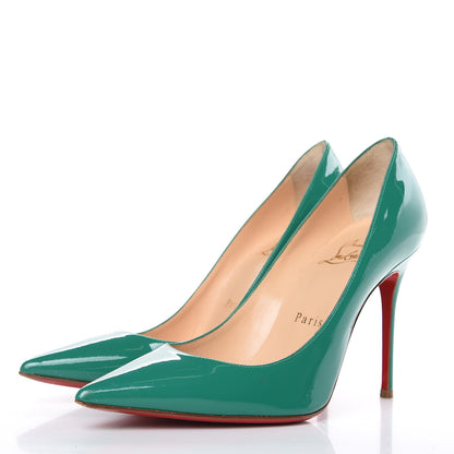 Christian Louboutin Patent Decollete 554 100 Pumps 35.5 Mint 3 of 12