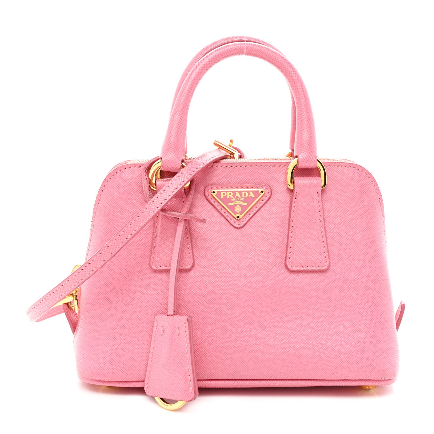 Prada Saffiano Lux Mini Promenade Tote Begonia 1 of 18