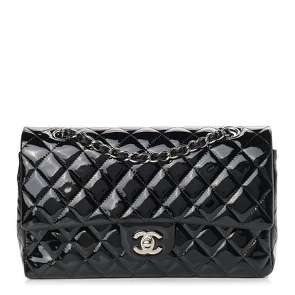 Chanel Patent Quilted Medium Double Flap Black 1 of 13