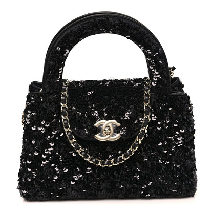 Chanel Sequin Nano Kelly Shopper Black 1 of 10