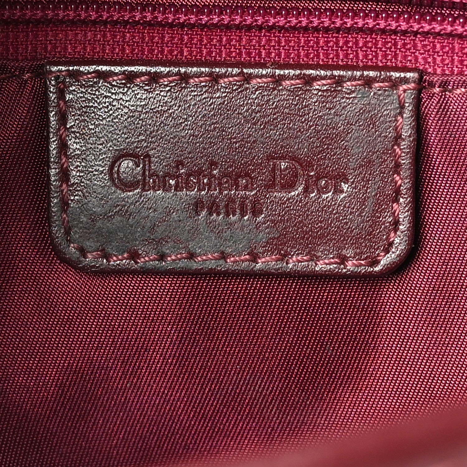 Christian Dior Monogram Saddle Bag Burgundy 6 of 10