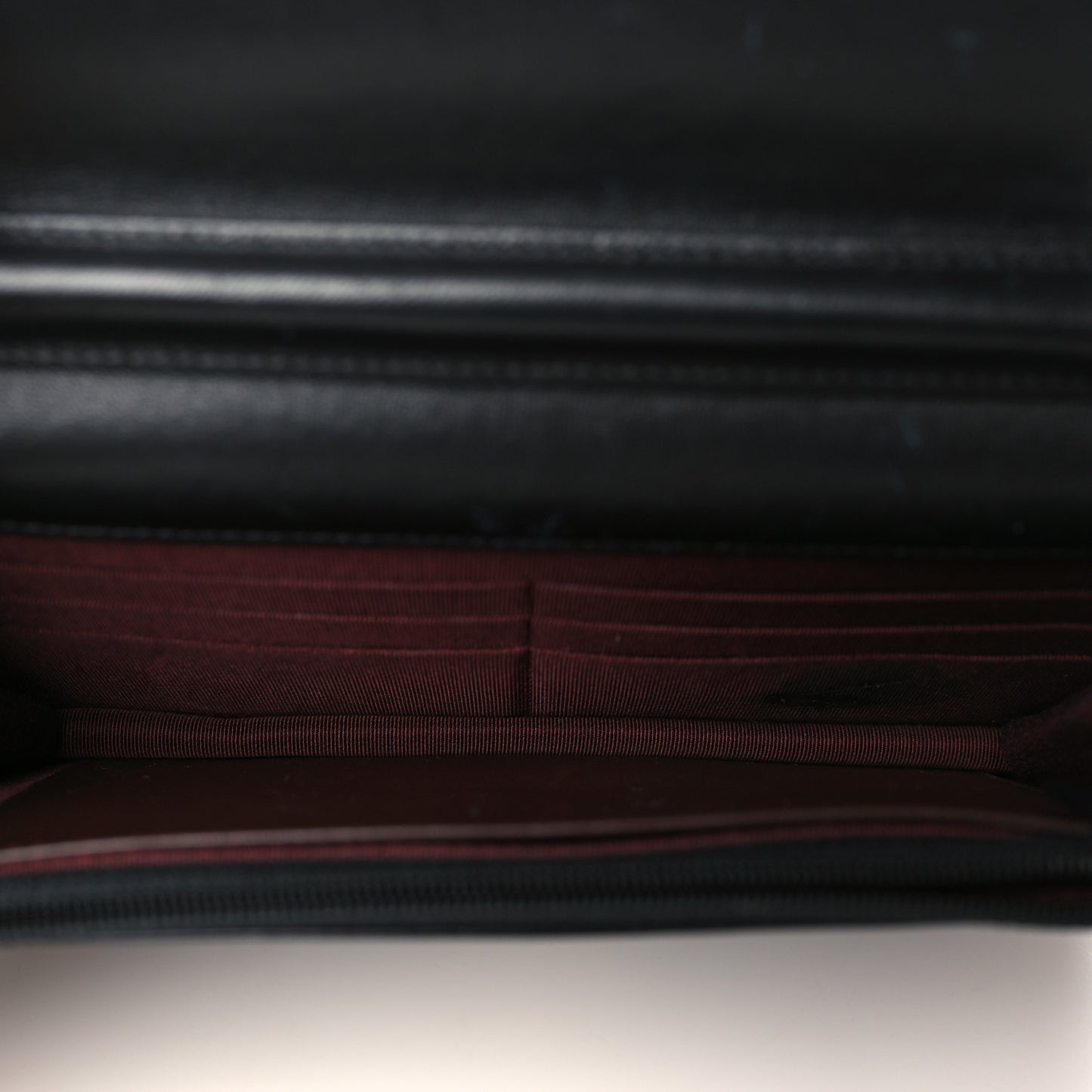 Lambskin Quilted Wallet On Chain WOC Black