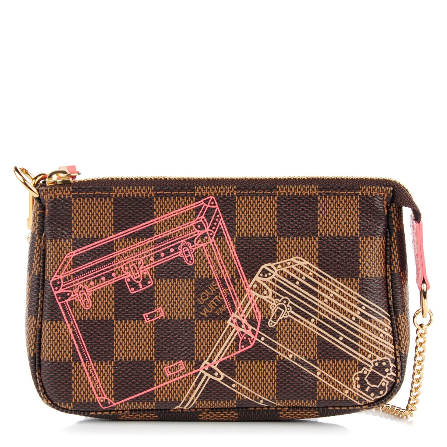 Damier Ebene 2014 Christmas Animation Mini Pochette Accessories