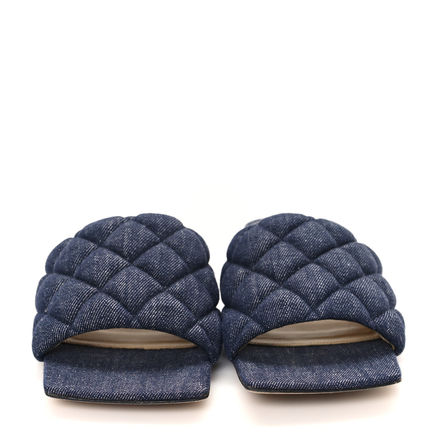 Bottega Veneta Denim Matelasse Padded Flat Sandals 37 Indigo 3 of 8