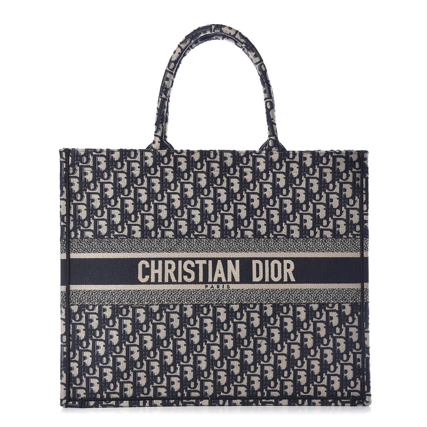 Oblique Book Tote Blue Multicolor