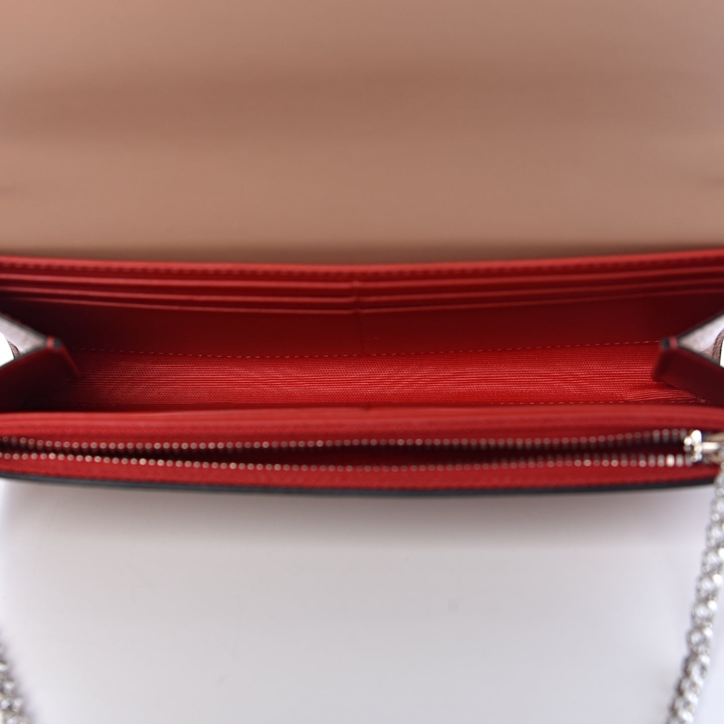 Calfskin Boudoir Chain Wallet Nude