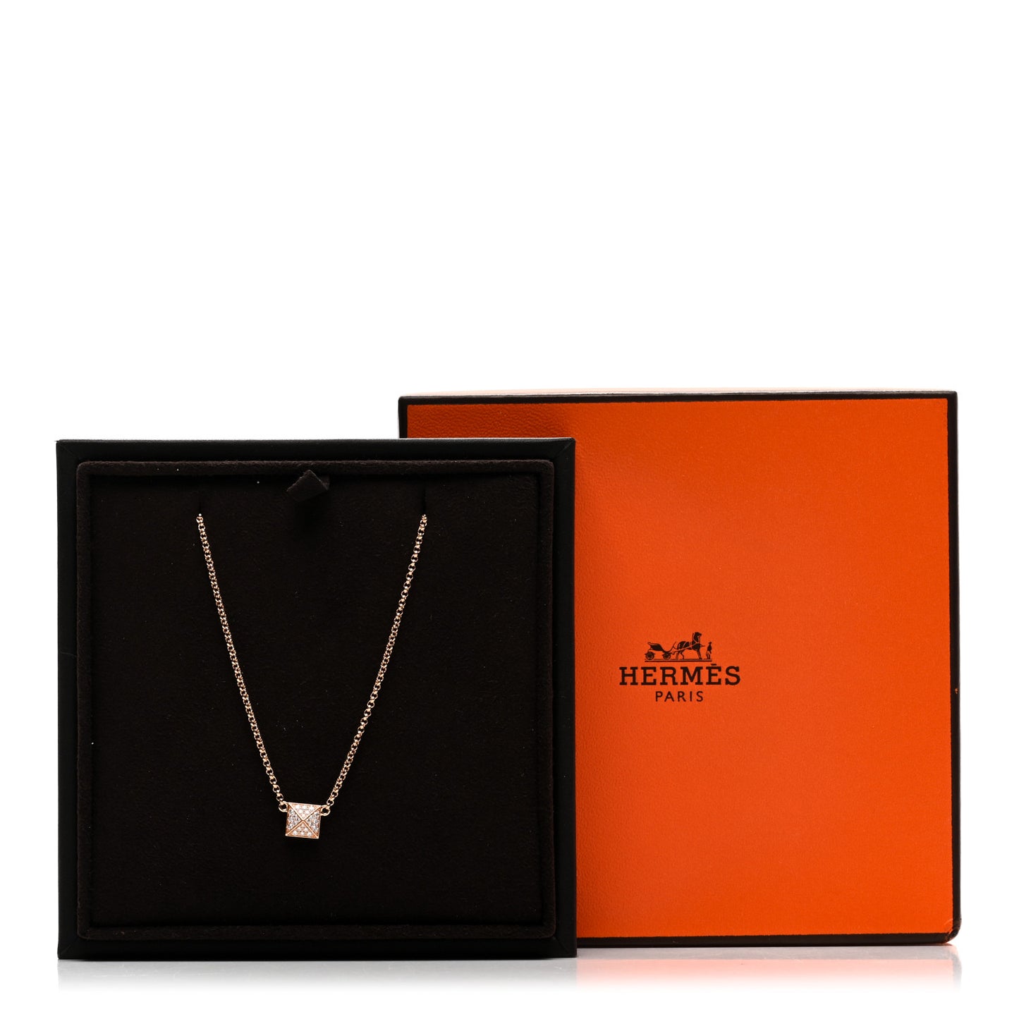 18K Rose Gold Diamond Clou d'H Pendant Necklace