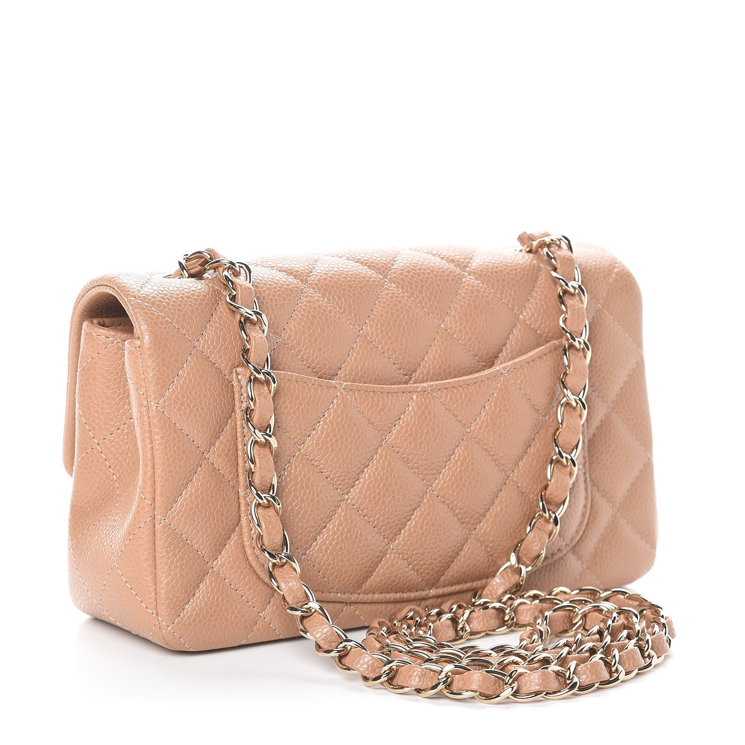 Chanel Caviar Quilted Mini Rectangular Flap Dark Beige 3 of 12