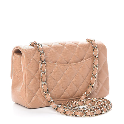 Chanel Caviar Quilted Mini Rectangular Flap Dark Beige 3 of 12