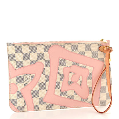 Louis Vuitton Damier Azur Tahitienne Neverfull MM Pochette 3 of 8