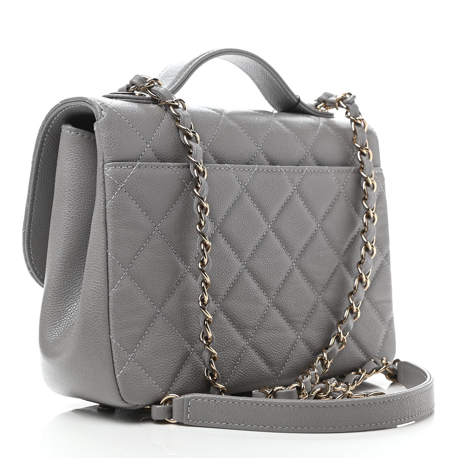 Chanel Caviar Quilted Medium Business Affinity Flap Grey 3 of 11