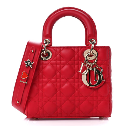 Christian Dior Lambskin Cannage Small My ABCDior Lady Dior Red 1 of 10