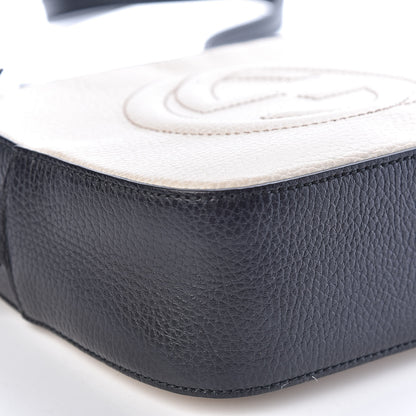 Gucci Dollar Calfskin Bi-Color Small Soho Disco Bag Mystic White Black 9 of 14
