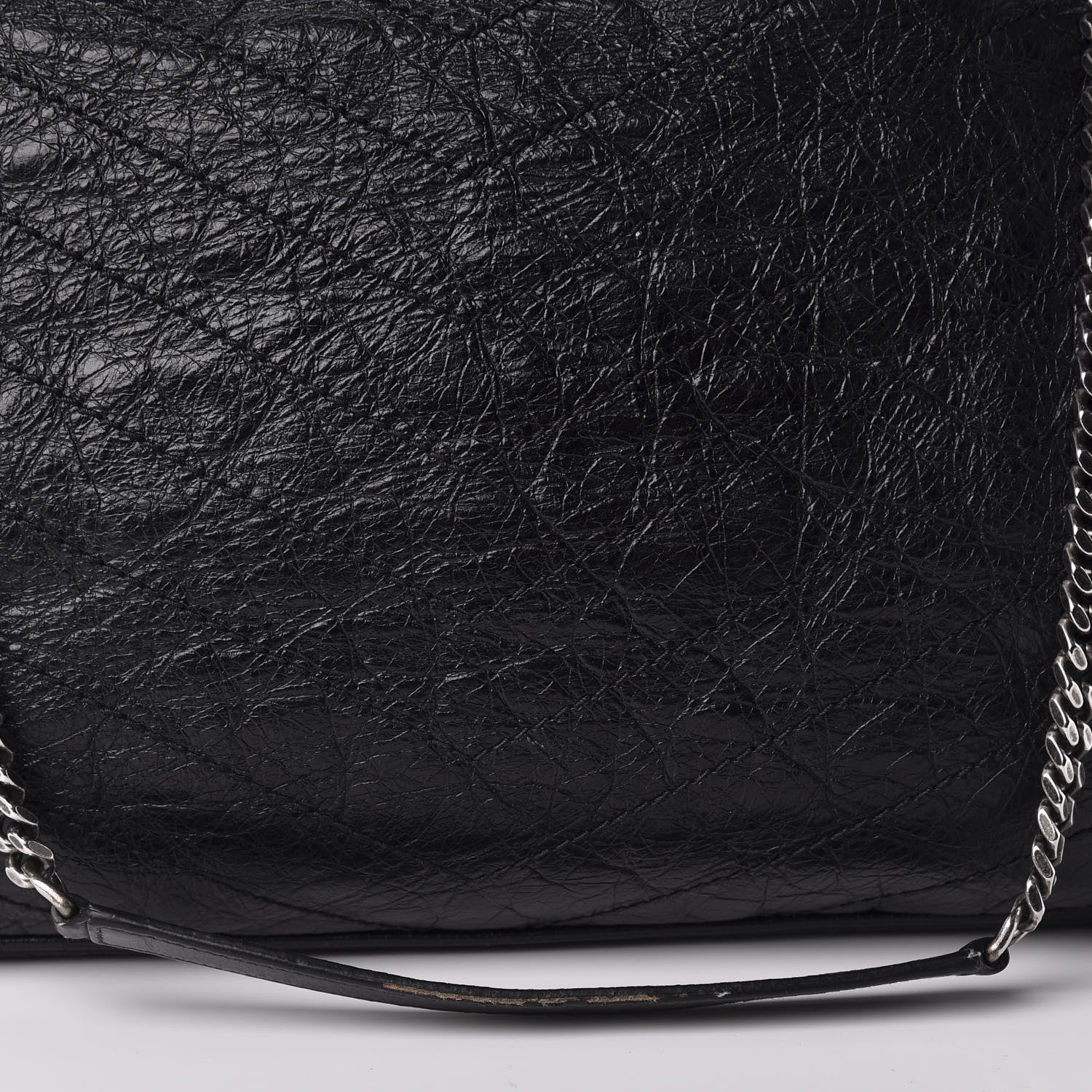 Saint Laurent Crinkled Calfskin Matelasse Monogram Large Niki Shopping Tote Bag Black 13 of 15