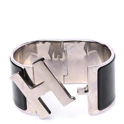 Hermes Enamel Extra Wide Clic Clac H Bracelet GM Black 4 of 5
