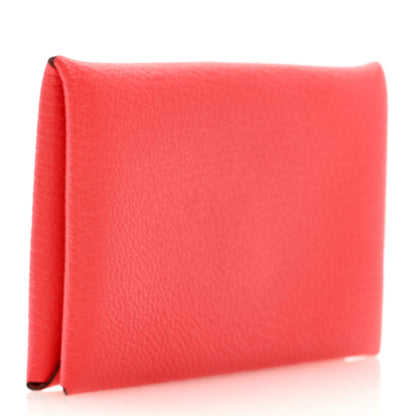 Hermes Chevre Mysore Calvi Card Case Rose Lipstick 3 of 6