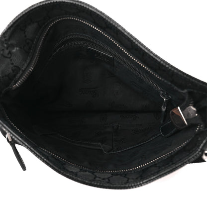 Gucci Nylon Monogram Medium Flat Messenger Bag Black 5 of 13