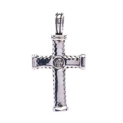 David Yurman Sterling Silver Mens Chevron Cross Pendant 3 of 4