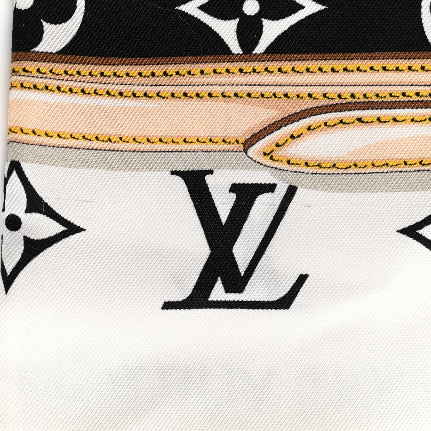 Silk Monogram Confidential Bandeau Black