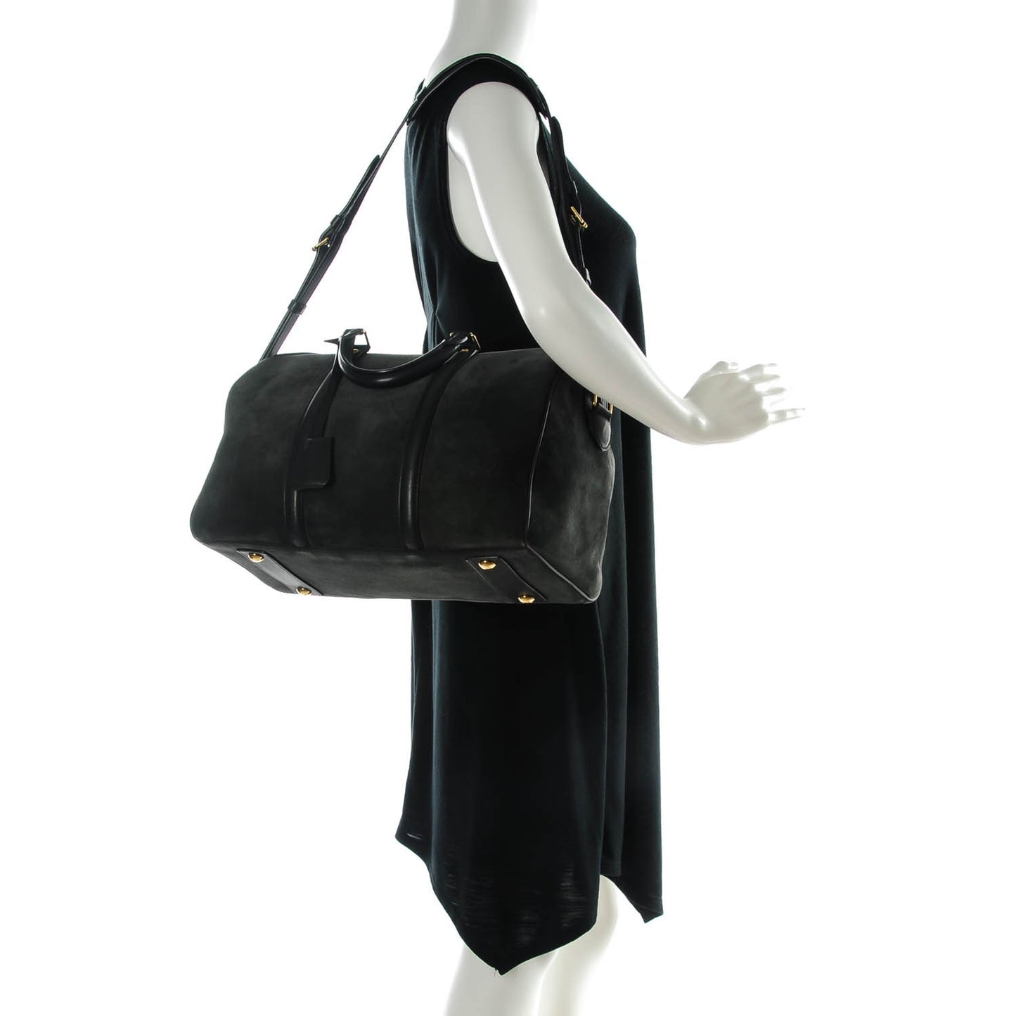 Suede Calfskin SC Bag MM Asphalt