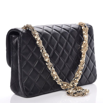 Chanel Lambskin Quilted Medium Westminster Pearl Flap Black 4 of 11