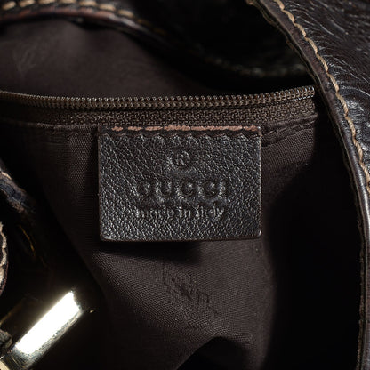 Gucci Guccissima Large New Ladies Web Hobo Dark Brown 6 of 10