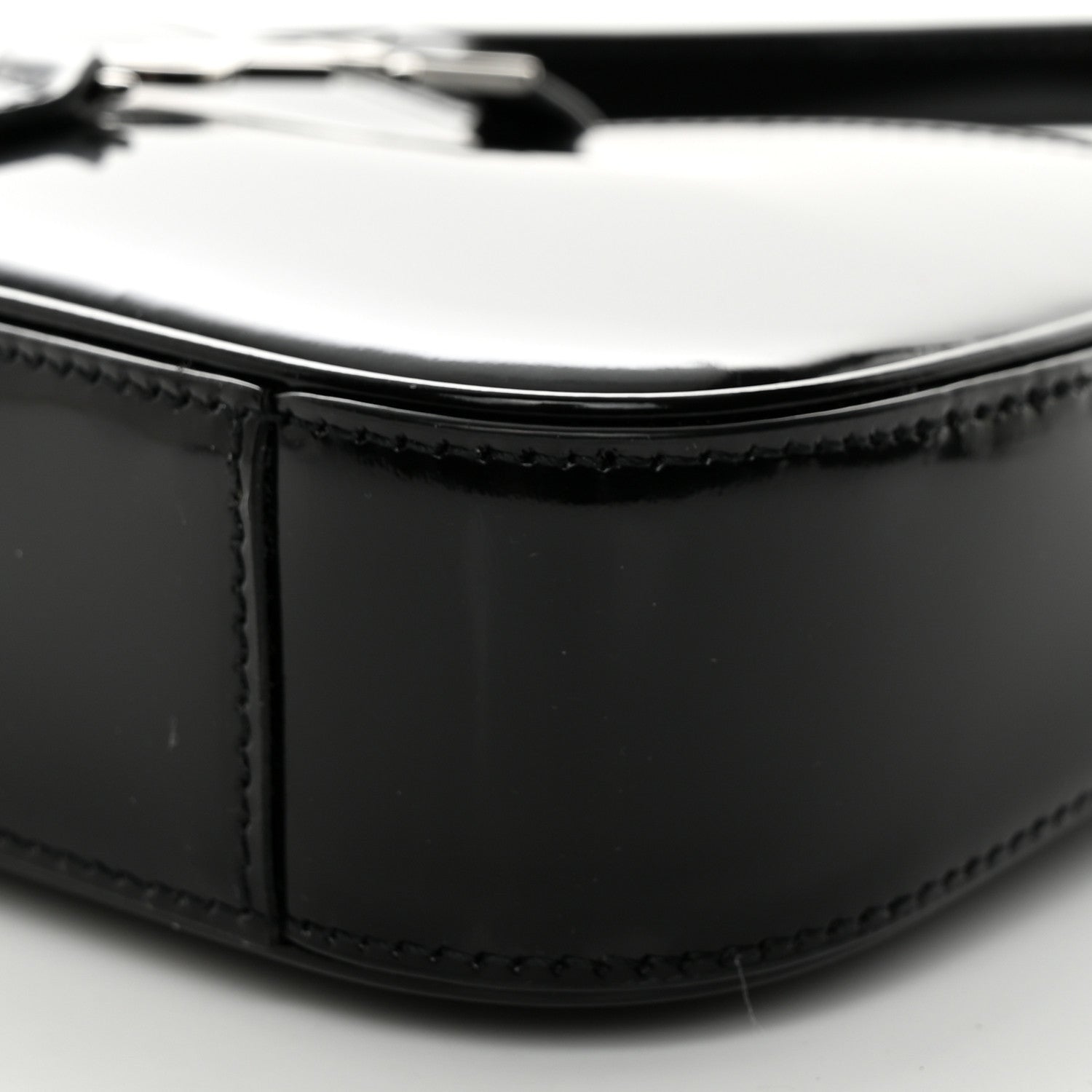 Saint Laurent Patent Calfskin Le 5 A 7 Mini Hobo Black 10 of 10