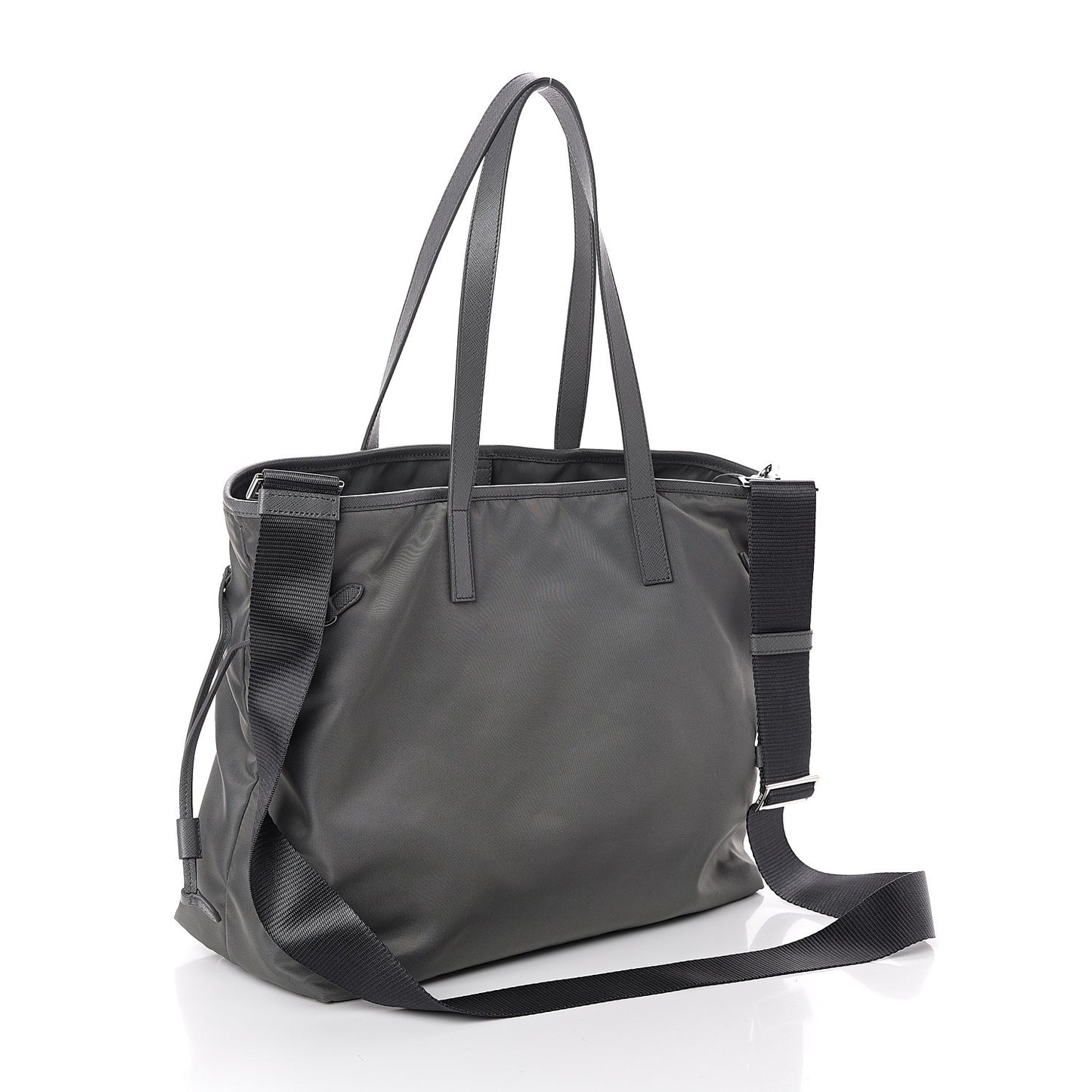 Tessuto Nylon Saffiano Tote Ardesia