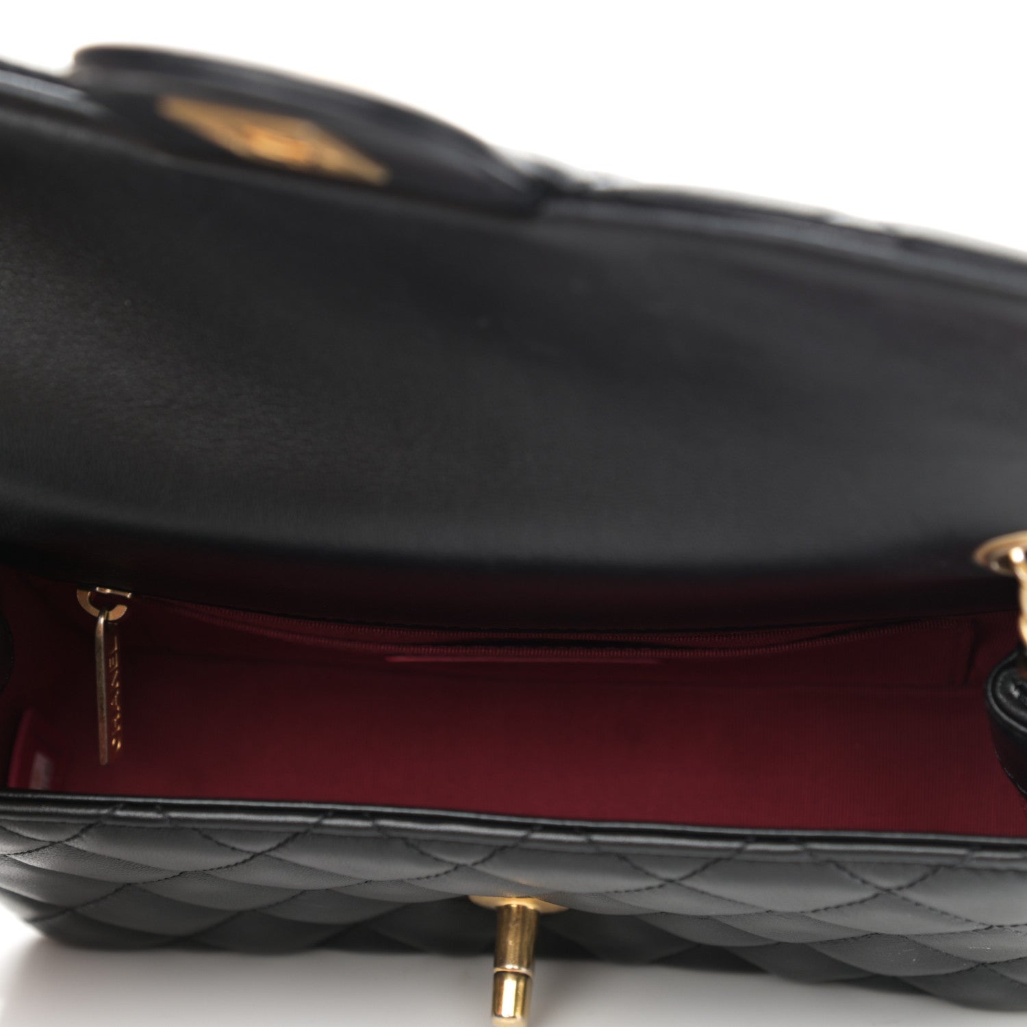 Chanel Lambskin Quilted Mini Romance Rectangular Flap Black 6 of 10