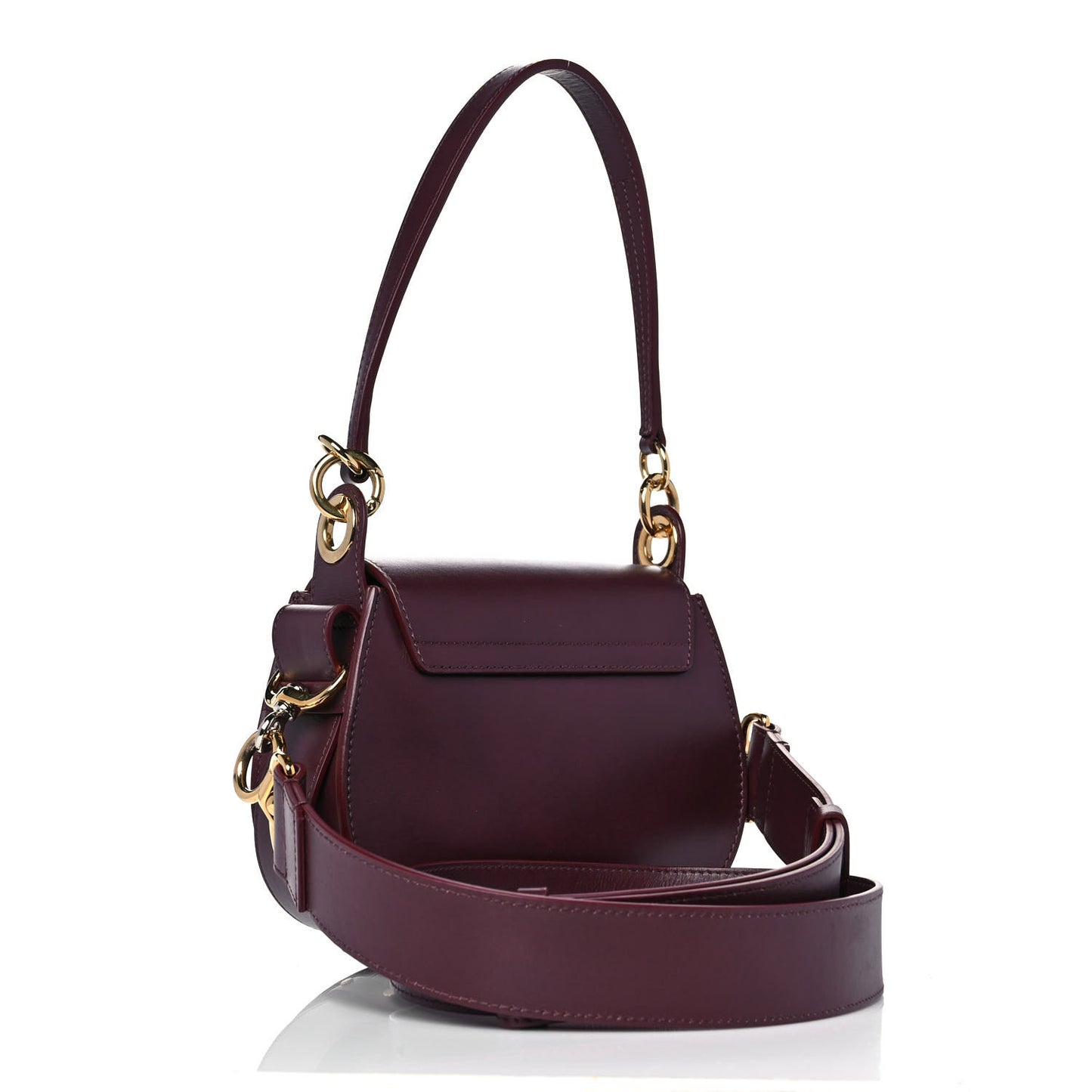 Calfskin Small Tess Bag Burnt Brown