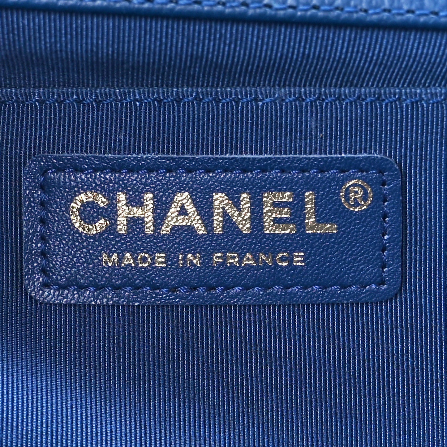 Caviar Quilted Medium Boy Flap Blue
