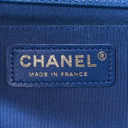 Chanel Caviar Quilted Medium Boy Flap Blue 6 of 10