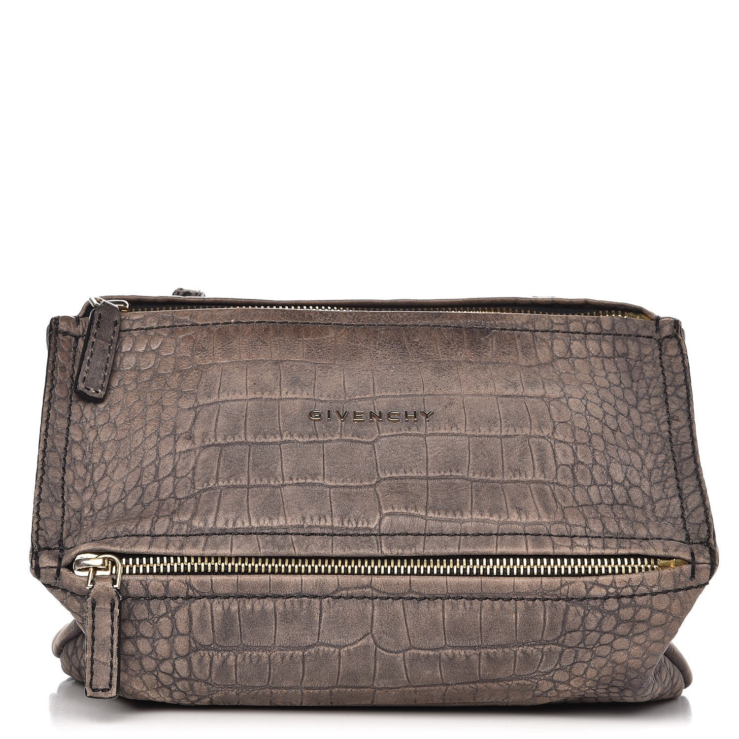 Givenchy Calfskin Crocodile Embossed Mini Pandora Grey 1 of 8