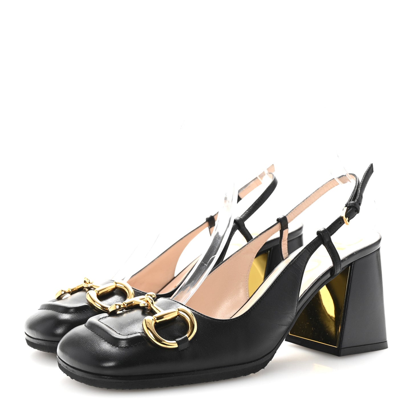 Malaga Kid Horsebit 75mm Slingback Pumps 37.5 Black