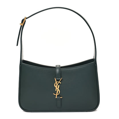Saint Laurent Smooth Calfskin Le 5 A 7 Hobo Vert Fonce 1 of 11