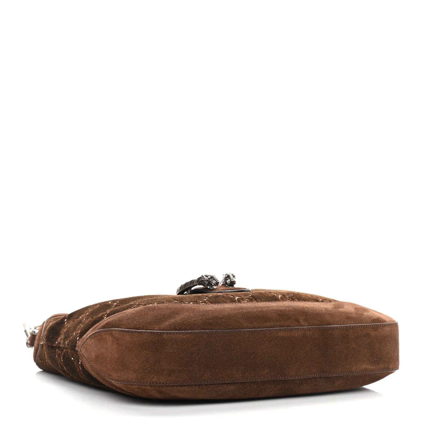 Velvet GG Monogram Web Medium Dionysus Hobo Brown