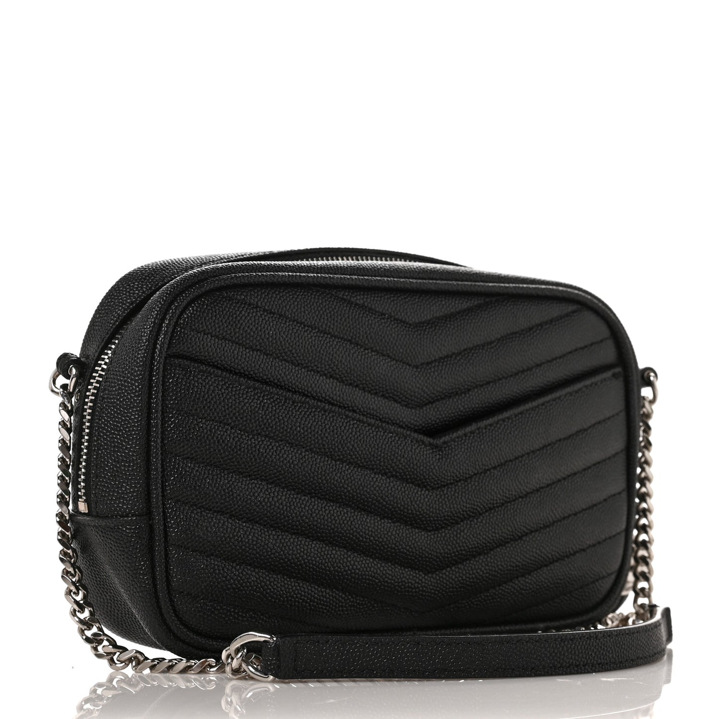 Grain De Poudre Matelasse Monogram Mini Lou Camera Bag Black