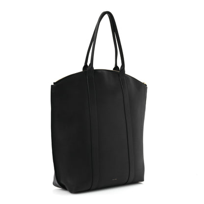 The Row Polished Saddle Calfskin Dante Tote Black 3 of 14