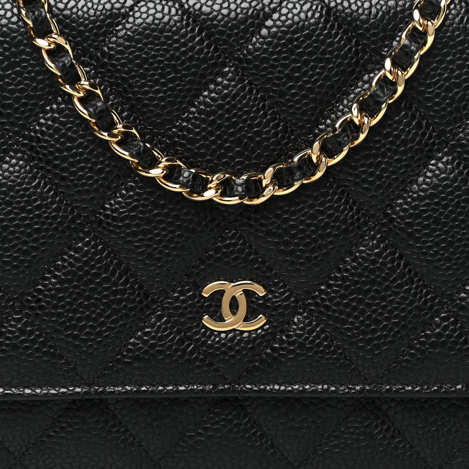 Chanel Caviar Quilted Wallet on Chain WOC Black 9 of 11