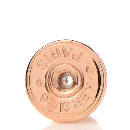 Hermes Rose Gold Lacquered Mini Pop H Earrings White 4 of 8