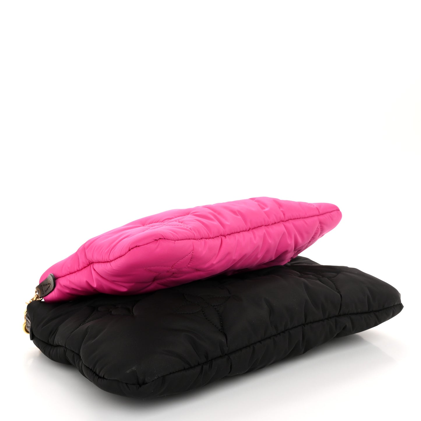 Econyl Monogram Pillow Maxi Multi Pochette Accessories Black Fuchsia