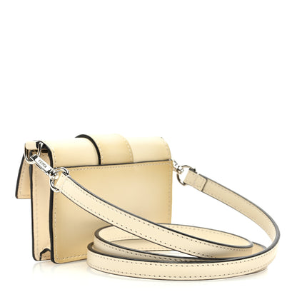 Fendi Vitello King Tamponato Micro Flat Baguette White Ice 3 of 11